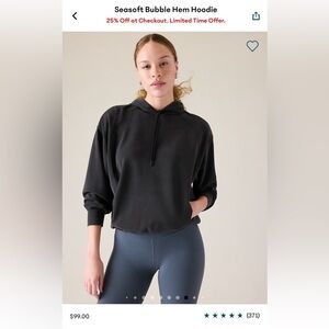 NWT! Athleta Seasoft Bubble Hen Hoodie - black M